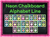 Neon Chalkboard Theme Alphabet Line - Chalkboard Brights A