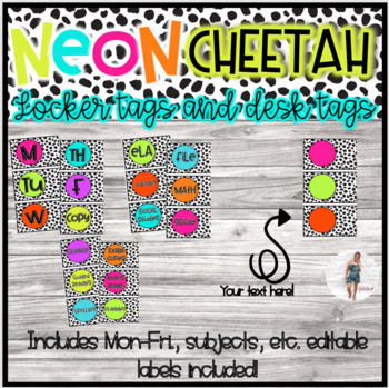 Preview of Neon Cheetah 10 Drawer Cart Labels