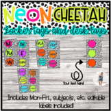 Neon Cheetah 10 Drawer Cart Labels