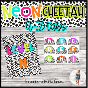 Preview of Neon Cheetah A-Z Tabs