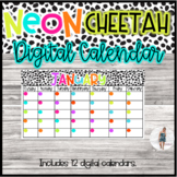 Neon Cheetah Digital Calendar