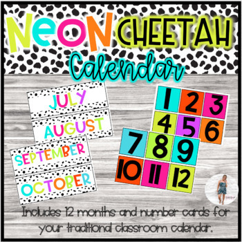 Preview of Neon Cheetah Traditional Calendar