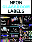 Neon Classroom Labels