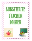Neon Colored Theme- Substitute teacher folder