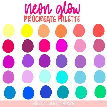 neon colors swatches