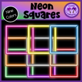 Neon Glow Squares Clipart