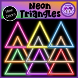 Neon Glow Triangles Clipart