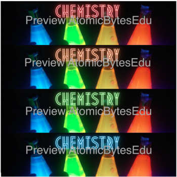 Preview of Neon Google Form Chemistry Banners
