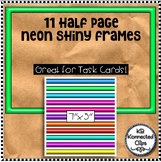Neon Half Page Shiny Frames Clipart Moveable BOOM EASEL