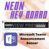 Neon Key Board/ Piano Microsoft Teams Announcement Banner