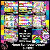 Neon Rainbow Unicorn Theme Decor Bundle