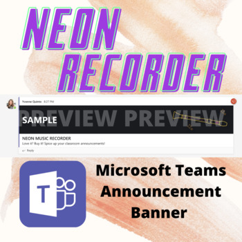 Preview of Neon Recorder Microsoft Teams Announcement Banner
