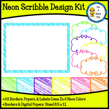 SCRIBBLE COMPUTER PAPER  Colorful borders design, Computer paper, Borders  for paper
