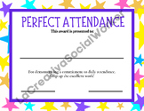 Neon Stars Attendance Certificate