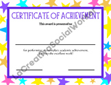Neon Stars Certificate of Achievement