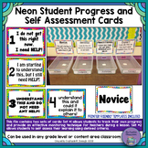 Neon Student Progress and Self Assessment/Formative Check Cards