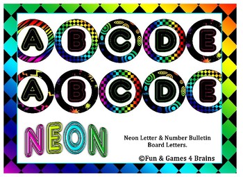 ORANGE NEON Bulletin Board Letters, 4inch Neon Circles
