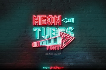 Preview of Neon Tubes Kalli Font by Beast Designer