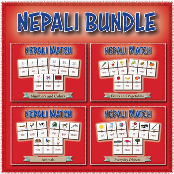 Preview of Nepali Vocabulary Match Bundle
