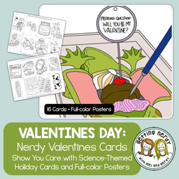 Preview of Nerdy Science Valentine's Day Cards