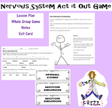 Nervous System Act it out Game with Notes and Exit Card