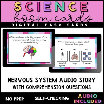 Preview of Nervous System Audio Story with Comprehension Questions - Boom Cards