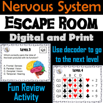 Preview of Human Body Systems Activity: Nervous (Anatomy Escape Room Science Game)