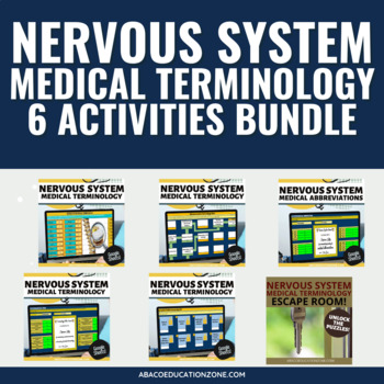 Preview of Nervous System Medical Terminology Activities Bundle