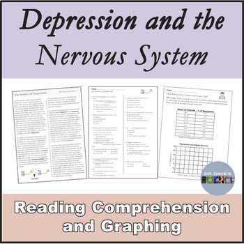 Preview of Depression and the Brain Nervous System Reading Comprehension Passage Questions