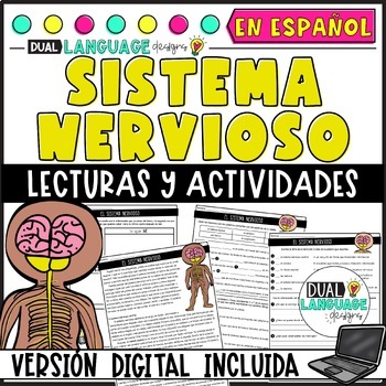 Preview of Nervous System Spanish Reading Comprehension | Sistema nervioso