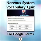 Nervous System Vocabulary Quiz for Google Drive - Forms