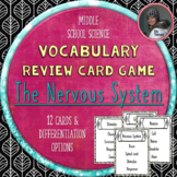 Nervous System and Brain Vocabulary Game Cards: Human Body