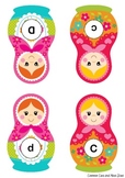 Nesting Dolls Matching Card Game (match upper case letter 