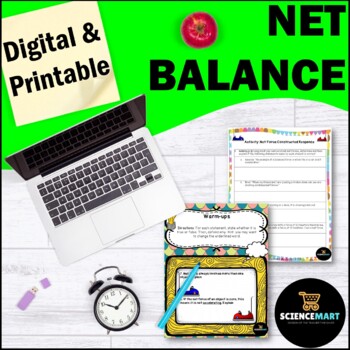 Preview of Net Balanced Unbalanced Forces Notes, Activity and Slides Guided Reading Digital