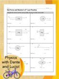 Net Force and F=ma practice worksheet