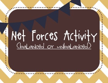 Preview of Net Forces Activity (balanced or unbalanced)