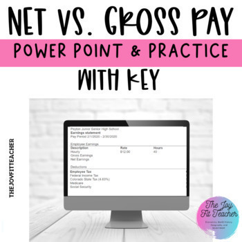 Preview of Net vs. Gross Pay - Mini Practice - Digital Resource