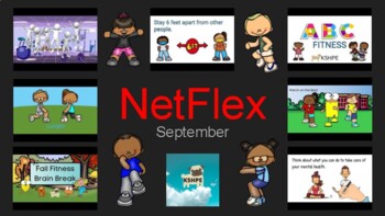 Preview of NetFlex September Choice Board -  Online, Virtual, Distance, Remote Learning, PE