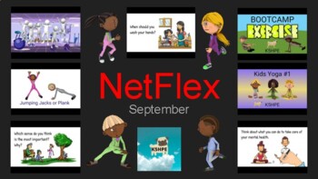 Preview of NetFlex September Choice Board -  Online, Virtual, Distance, Remote Learning, PE