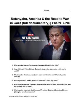 Preview of Netanyahu, America & the Road to War in Gaza | FRONTLINE Worksheet