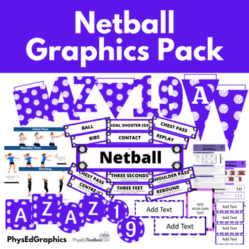 Preview of Netball Graphics Pack