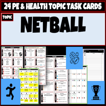 Preview of Netball PE Task Cards