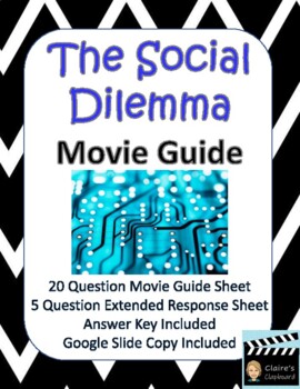 Preview of Netflix The Social Dilemma Movie Viewing Guide (2020) - Google Copy Included!