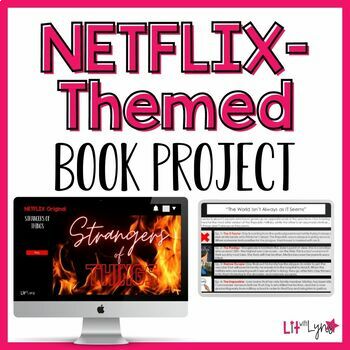 Preview of Netflix-Themed Book Project - For ANY Text or Genre - Digital & Printable