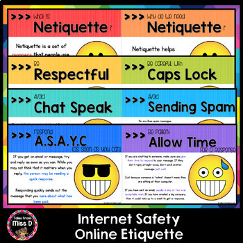 Preview of Internet Safety Online Etiquette