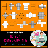 Nets Prisms and Pyramids clip art