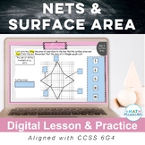 Nets & Surface Area of Prisms & Pyramids Digital Lesson for use with Google™ 6G4