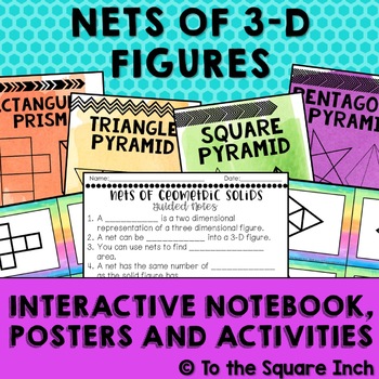 Preview of Nets of 3D Figures and Shapes Interactive Notebook