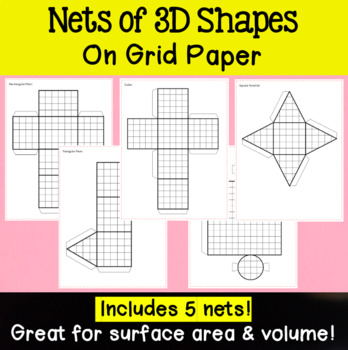 Preview of Nets of 3D Shapes on Grid Paper