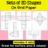 Nets of 3D Shapes on Grid Paper